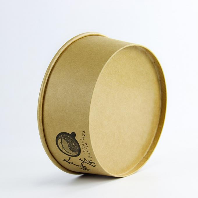 1300ml Kraft PLA Tô giấy salad có thể phân hủy sinh học có nắp nhựa 1