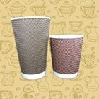 Logo In cốc giấy dùng một lần Ripple Giấy cà phê Cốc có thể tái chế in Flexo