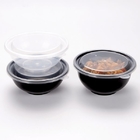 Hộp đựng thực phẩm dùng một lần màu đen 48oz Hộp đựng thực phẩm bằng nhựa dễ dàng mở