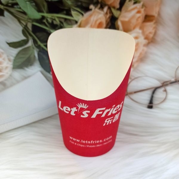 Cốc đựng khoai tây chiên kiểu Pháp 16oz dùng một lần để mang ra làm bánh nướng Bánh quế trứng