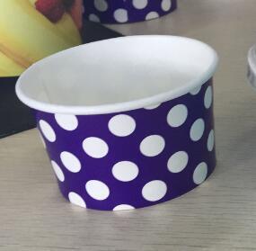 Cốc kem dùng một lần với nắp in tùy chỉnh PP / giấy hộp đựng món tráng miệng đông lạnh cho gelato, sữa chua & TakeawayCốc kem dùng một lần với nắp in tùy chỉnh PP / giấy món tráng miệng đông lạnh Con