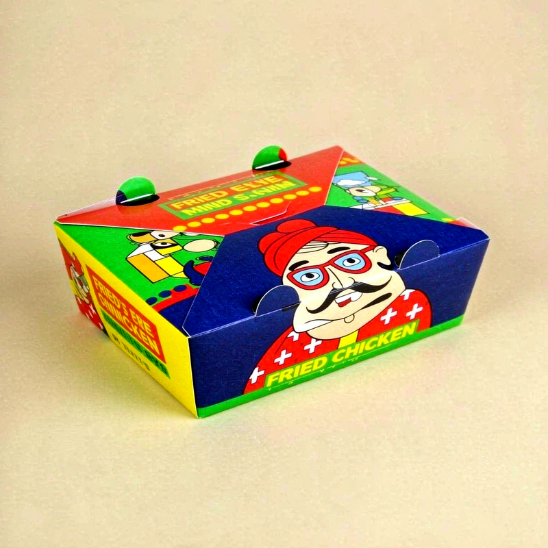 Hộp gà tự bung thương mại – Hộp đựng thức ăn mang đi chống dầu mỡ cho gà rán, cánh gà, đùi gà & miếng cốt lết (Bán sỉ)