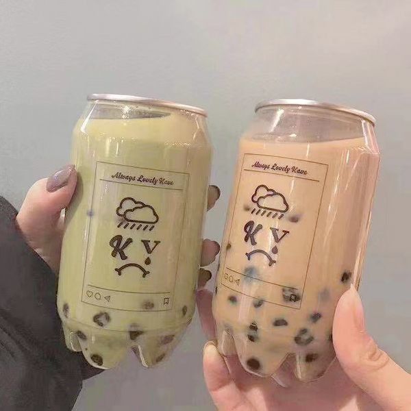 Bpa Free 330ml Pet Nhựa Nước giải khát Chai có thể cho Boba Tea Wine Eco Thân thiện
