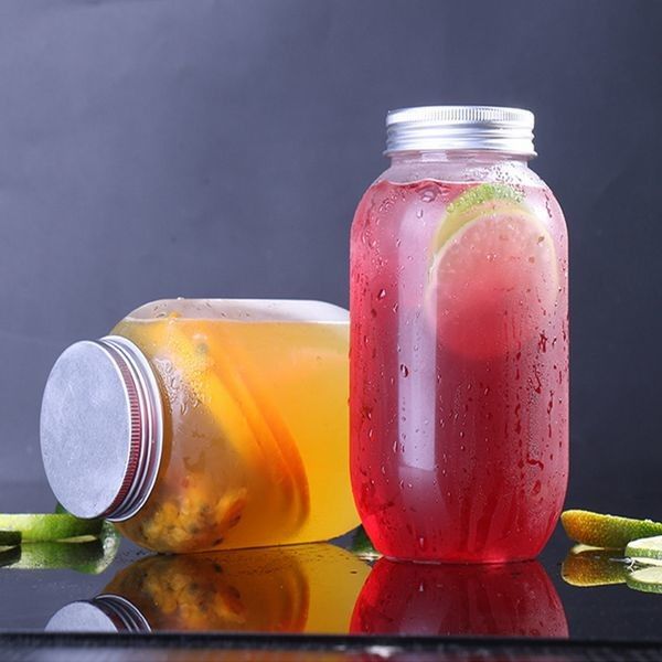 Bpa Free 330ml Pet Nhựa Nước giải khát Chai có thể cho Boba Tea Wine Eco Thân thiện