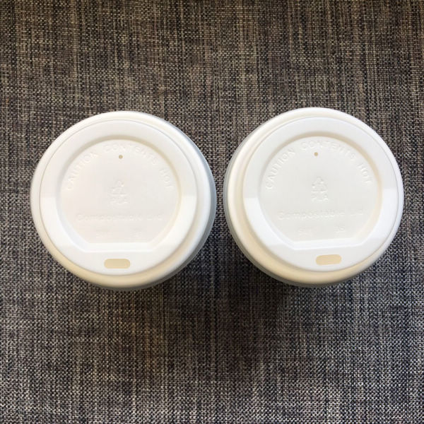 Pla Cốc có thể phân hủy sinh học, nắp cốc có thể tái sử dụng 80mm 90mm cho ly cà phê 8oz 12oz 16oz