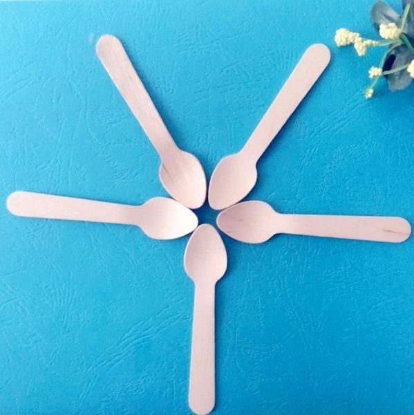 Nhà hàng Spoon Fork Knife Mini Wood Thìa cho Kem Đóng gói cá nhân