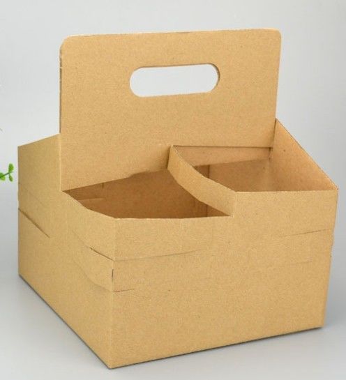 Dùng một lần Take Away Coffee Cup Carrier Paper Bột giấy cho 2 Cup 4 Cup Ổn định