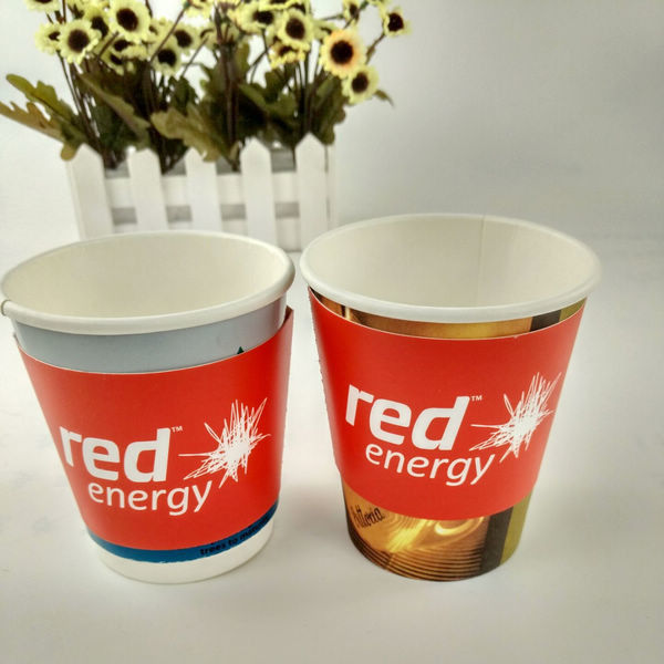 Giấy có thể phân hủy sinh học Tay áo 12oz Cà phê nóng Thực phẩm Lớp Giấy kraft