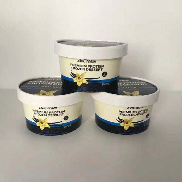 Thực phẩm an toàn Ly kem giấy 16oz có nắp đậy Rò rỉ đôi Pe - Chống
