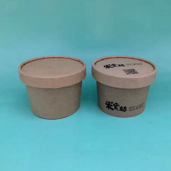 Thực phẩm an toàn Ly kem giấy 16oz có nắp đậy Rò rỉ đôi Pe - Chống
