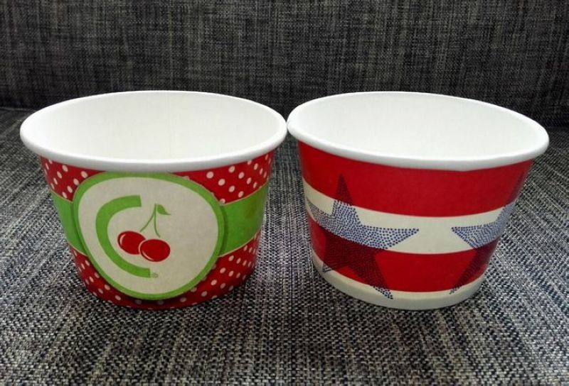 1oz đến 32oz Ly kem dùng một lần có nắp đậy, ly kem Sundae Cup