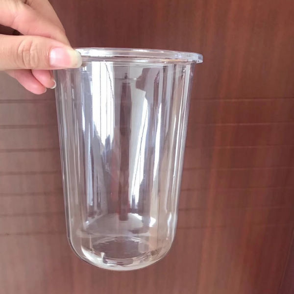 Logo In Cốc cà phê dùng một lần 500ml Hình chữ U có nắp đậy Chống mùi