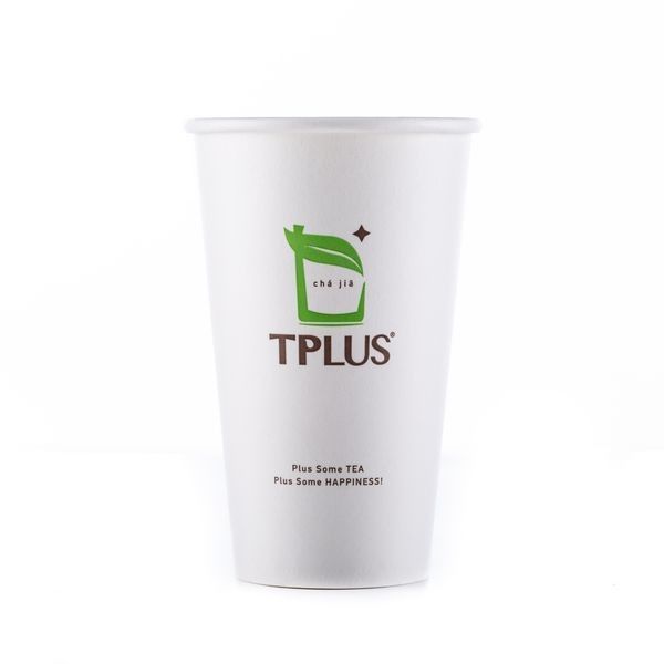 Cốc đơn dùng một lần Cốc giấy 12oz Đồ uống nóng có Logo Nước giải khát Ps Pp có nắp