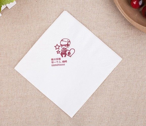 Khăn giấy cà phê với logo nhà hàng giấy 15-25 Gsm / M2 Bột giấy