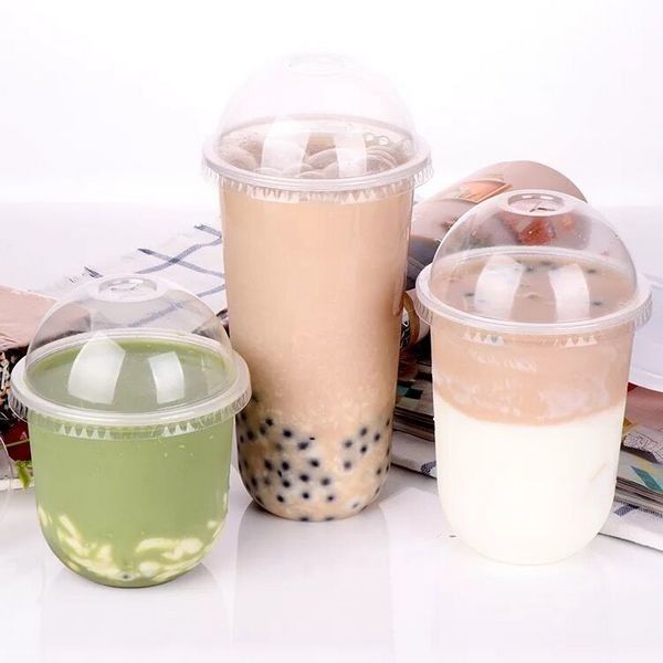 Cà phê thức ăn dành cho thú cưng Cốc nhựa dùng một lần 500ml cho quán cà phê lạnh Logo tùy chỉnh