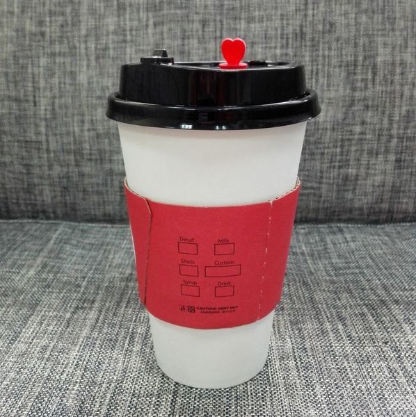 Tay áo in giấy tùy chỉnh có tay áo nắp 8oz 12oz 16oz cho đồ uống