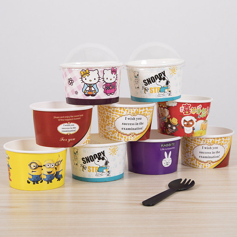 Logo tùy chỉnh Kem ly giấy FDA Kem giấy cho nhà hàng